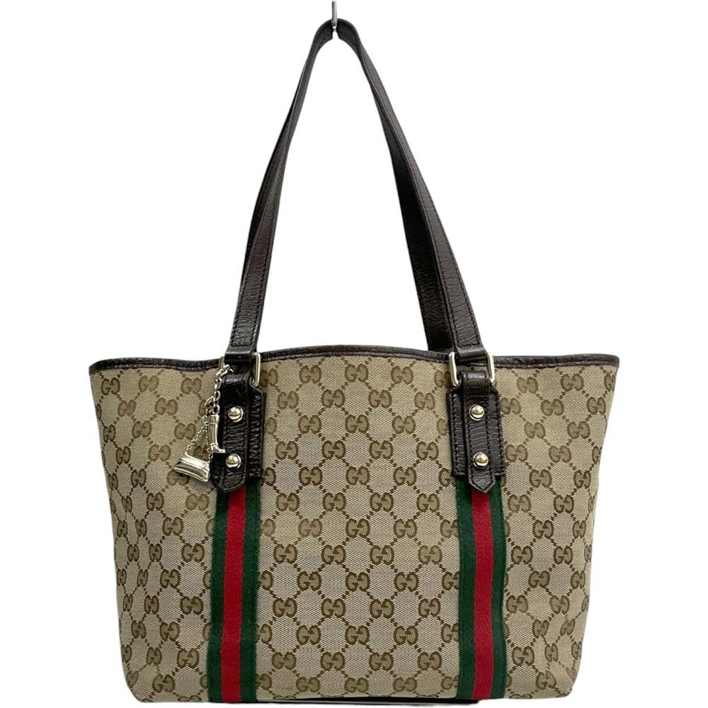 Gucci Handbag Tan Unisex Charm Sherry line Shoulder bag